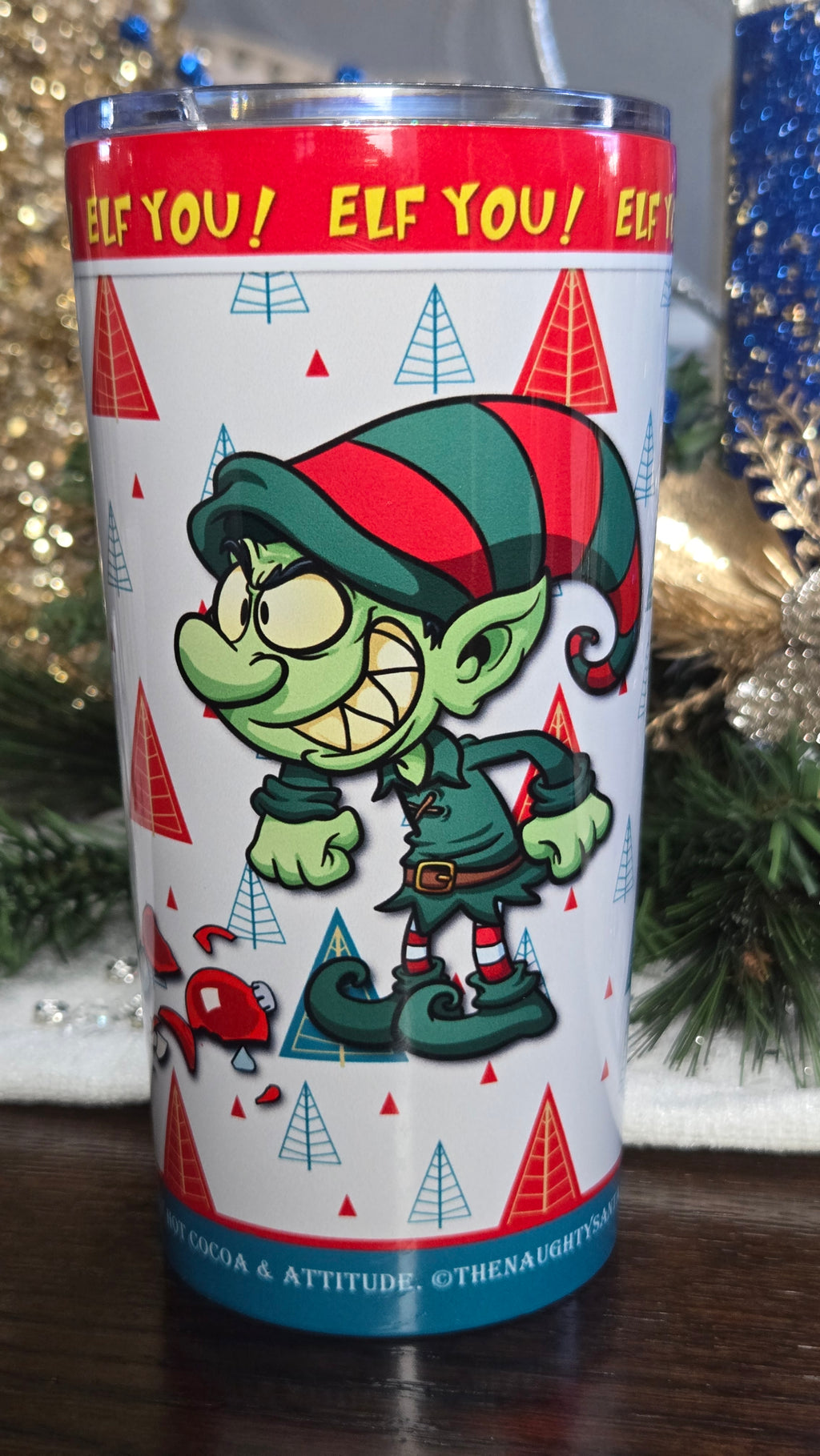 Elf You! Naughty Elf 20oz Stainless Steel Tumbler