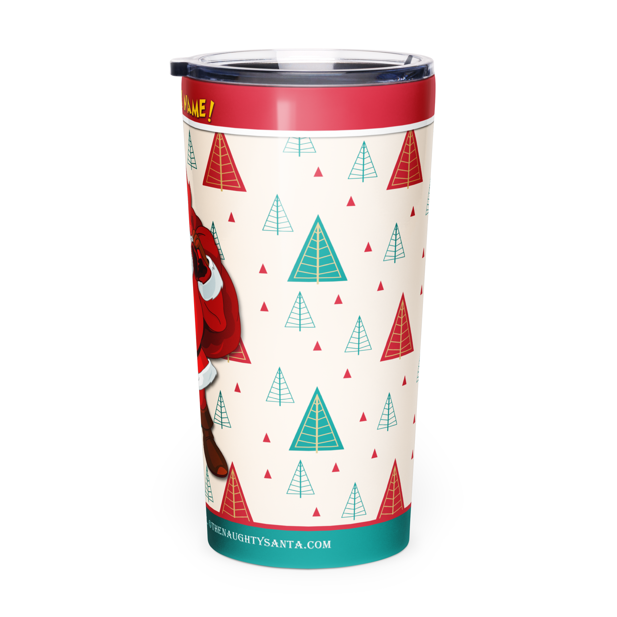 Sleigh My Name! Black Santa 20 oz Stainless Steel Tumbler