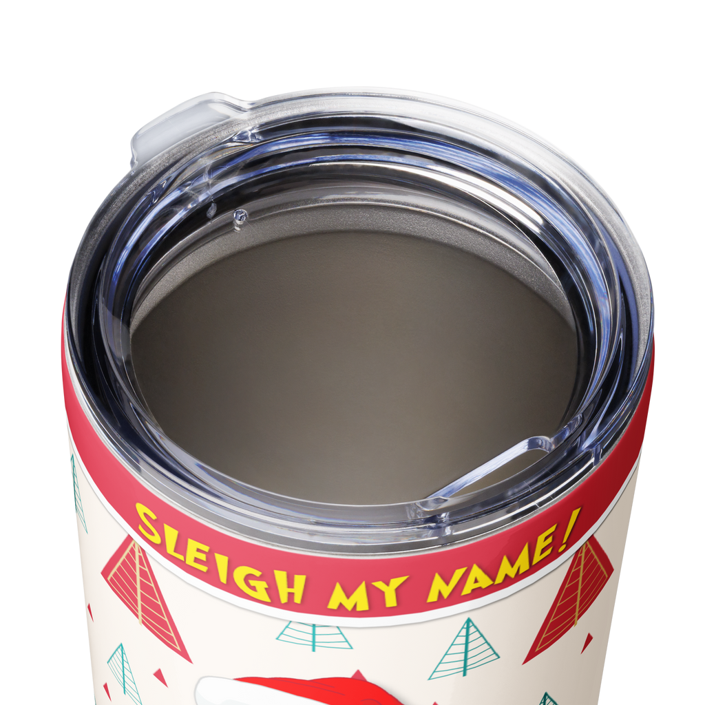 Sleigh My Name! Black Santa 20 oz Stainless Steel Tumbler